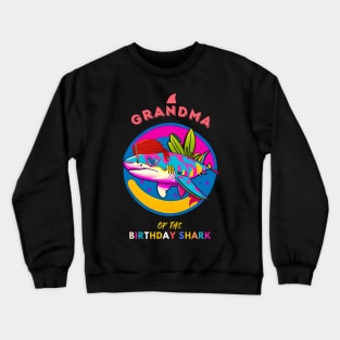 Grandma of the Shark Birthday Matching Family Crewneck Sweatshirt